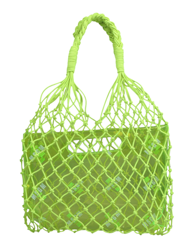 Shop Msgm Woman Handbag Yellow Size - Polyester, Pvc - Polyvinyl Chloride