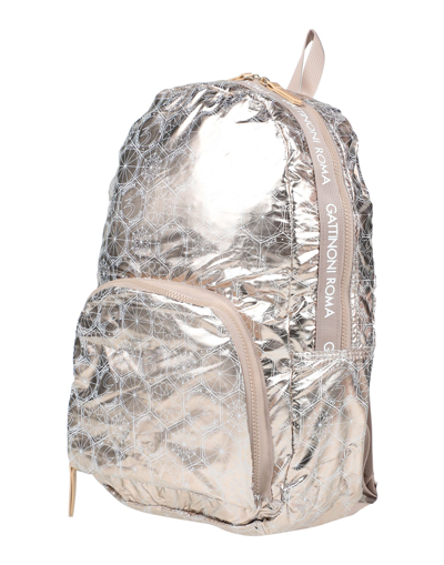 Shop Gattinoni Backpacks In Platinum