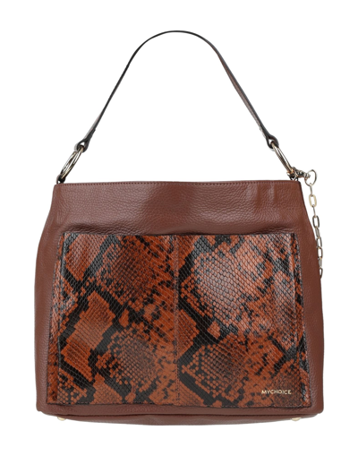 Shop My Choice Woman Handbag Brown Size - Soft Leather