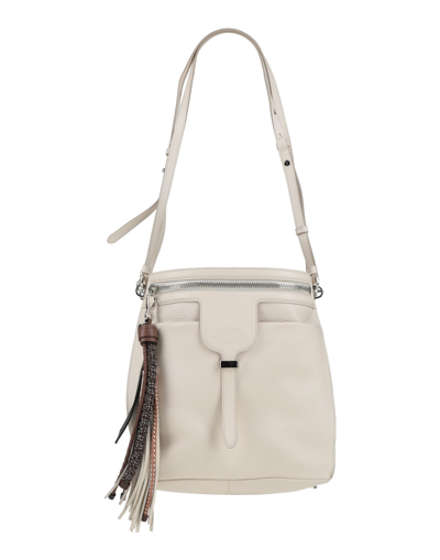 Shop Tod's Woman Shoulder Bag Ivory Size - Soft Leather In White