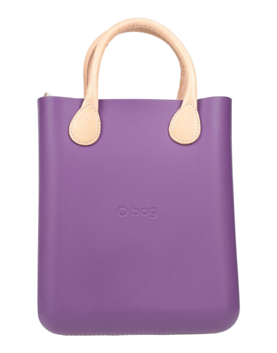 Shop O Bag Woman Handbag Mauve Size - Rubber, Textile Fibers In Purple
