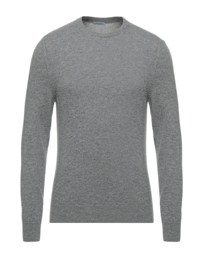 Shop Malo Man Sweater Grey Size 40 Cashmere
