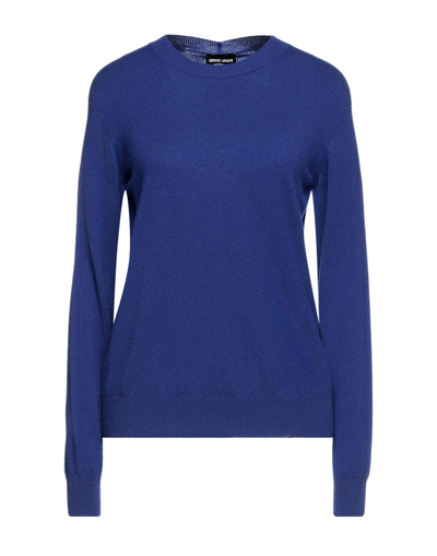 Shop Giorgio Armani Sweaters In Blue
