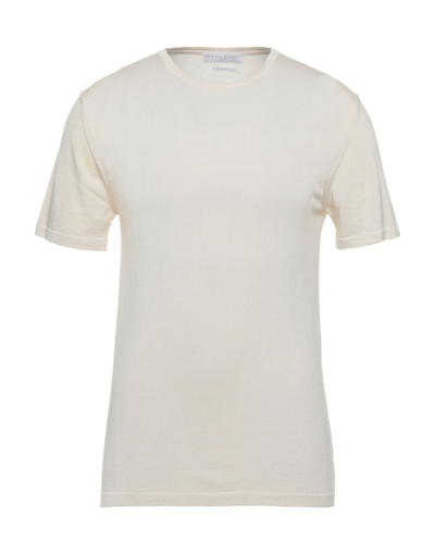 Shop Daniele Fiesoli Man Sweater Ivory Size S Mulberry Silk In White
