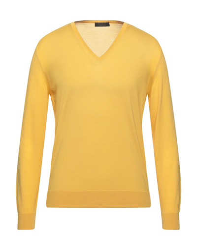 Shop Prada Man Sweater Yellow Size 38 Virgin Wool