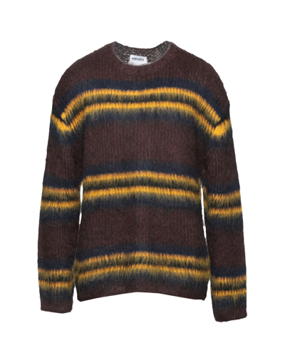Shop Kenzo Pull Man Sweater Cocoa Size M Acrylic, Alpaca Wool, Polyamide, Virgin Wool In Brown