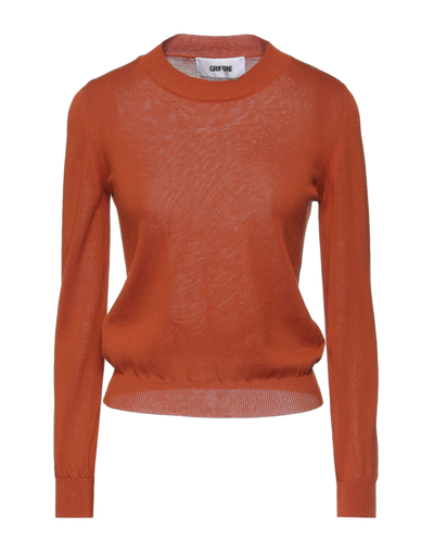 Shop Mauro Grifoni Sweaters In Rust