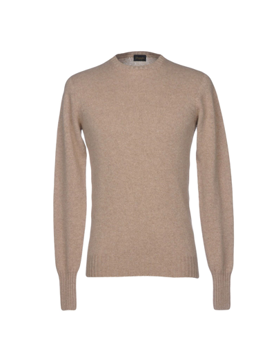 Shop Drumohr Man Sweater Sand Size 34 Cashmere In Beige