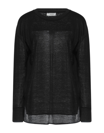 Shop Alpha Studio Woman Sweater Black Size 4 Linen