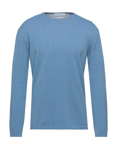 Shop Daniele Fiesoli Man Sweater Pastel Blue Size Xl Cotton