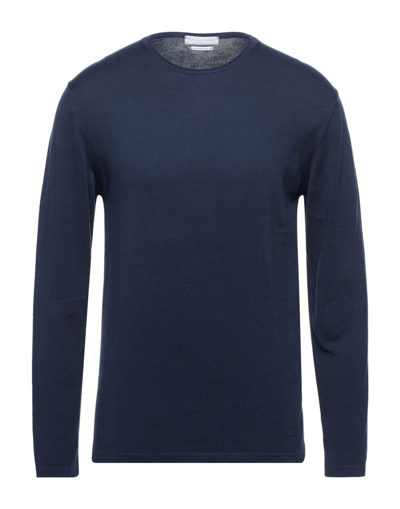 Shop Daniele Fiesoli Man Sweater Blue Size L Cotton