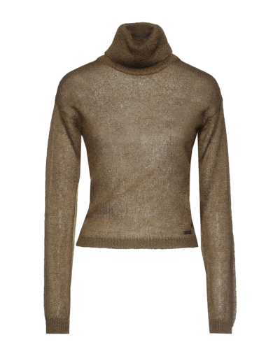 Shop Dsquared2 Woman Turtleneck Military Green Size S Mohair Wool, Polyamide, Wool