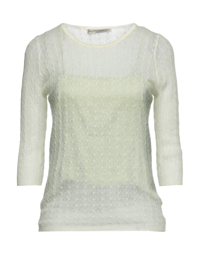 Shop Ermanno Scervino Woman Sweater Ivory Size 12 Polyamide, Mohair Wool, Wool, Silk, Elastane In White
