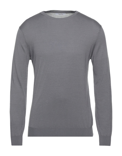 Shop Kangra Cashmere Kangra Man Sweater Grey Size 38 Silk, Cotton