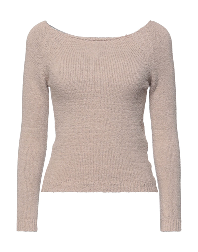 Shop Alpha Studio Woman Sweater Light Brown Size 6 Polyamide, Cotton, Viscose, Elastane In Beige