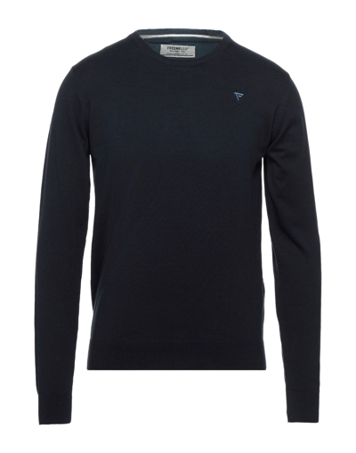 Shop Fred Mello Sweaters In Dark Blue