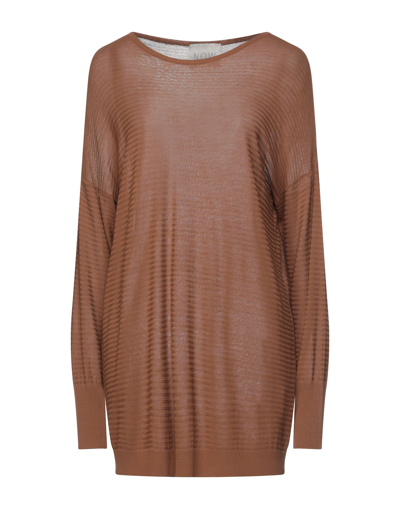 Shop N.o.w. Andrea Rosati Cashmere N. O.w. Andrea Rosati Cashmere Woman Sweater Tan Size M Viscose In Brown