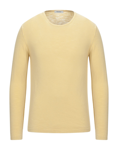 Shop Crossley Man Sweater Yellow Size S Cotton