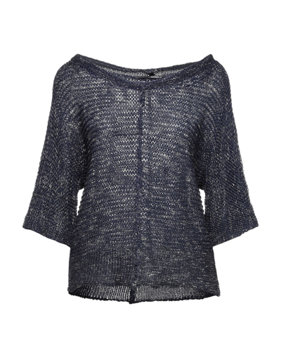 Shop Tortona 21 Woman Sweater Midnight Blue Size S Cotton