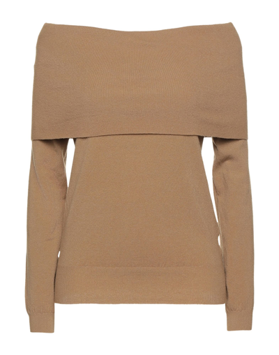 Shop Amelie Rêveur Woman Sweater Camel Size M/l Viscose, Polyester, Nylon In Beige