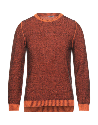 Shop Stilosophy Industry Stilosophy Man Sweater Orange Size Xxl Acrylic, Cotton