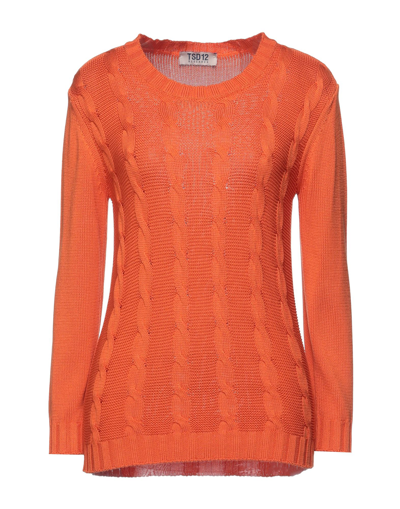 Shop Tsd12 Woman Sweater Orange Size Xl Viscose, Acrylic