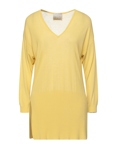 Shop N.o.w. Andrea Rosati Cashmere N. O.w. Andrea Rosati Cashmere Woman Sweater Ocher Size L Viscose In Yellow