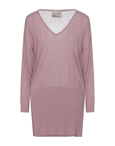 Shop N.o.w. Andrea Rosati Cashmere N. O.w. Andrea Rosati Cashmere Woman Sweater Pastel Pink Size S Viscose