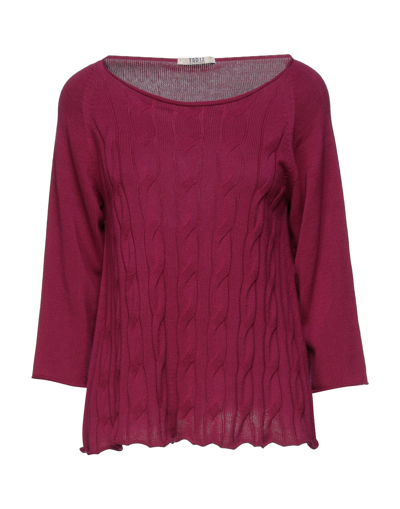 Shop Tsd12 Woman Sweater Mauve Size L Cotton In Purple