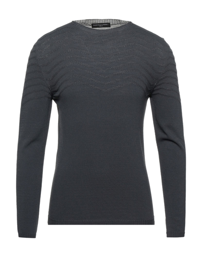 Shop Daniele Fiesoli Man Sweater Lead Size Xl Viscose, Polyamide