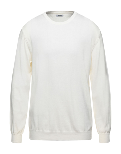 Shop Stilosophy Industry Stilosophy Man Sweater Ivory Size Xxl Cotton In White