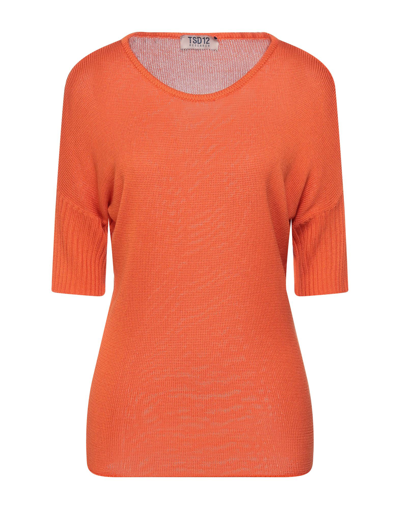 Shop Tsd12 Woman Sweater Orange Size L Viscose, Acrylic