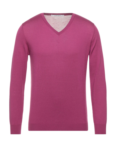 Shop Kangra Cashmere Kangra Man Sweater Mauve Size 40 Silk, Cotton In Purple