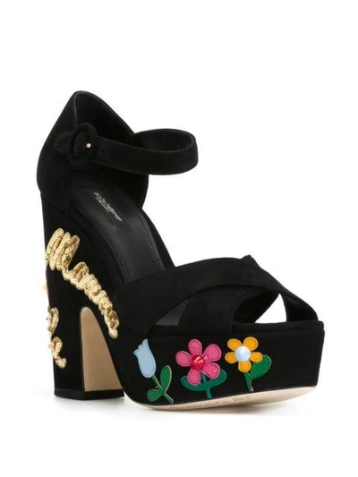 Shop Dolce & Gabbana Embellished Platform Sandals