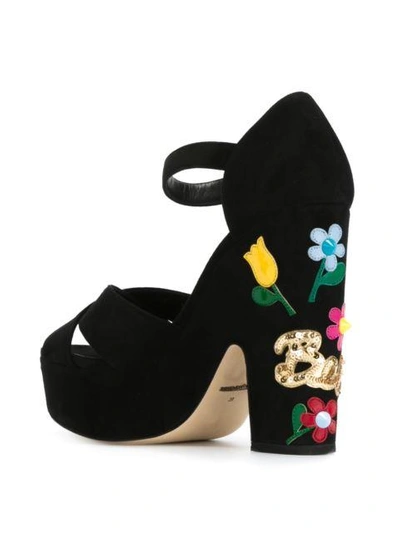 Shop Dolce & Gabbana Embellished Platform Sandals