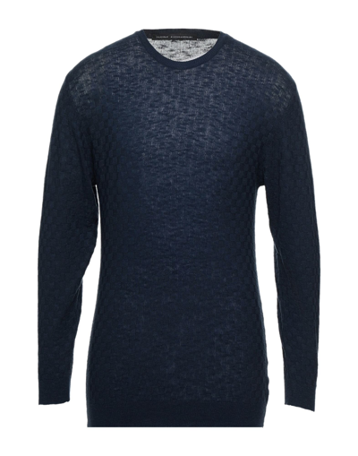 Shop Daniele Alessandrini Sweaters In Dark Blue