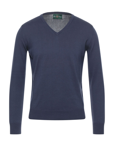Shop Alan Paine Sweaters In Blue