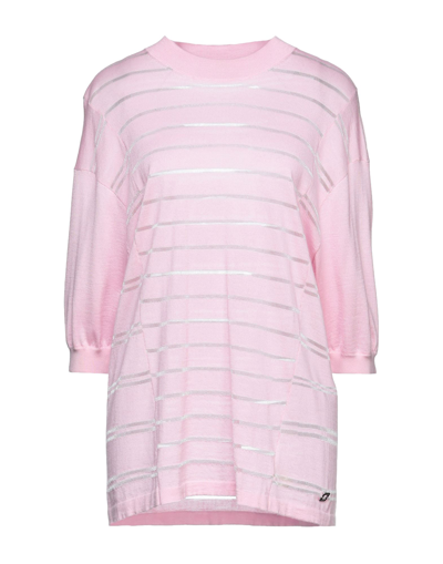 Shop Colombo Woman Sweater Pink Size 10 Cashmere, Rayon, Silk, Metallic Fiber