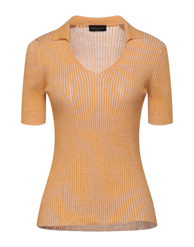 Shop Roberto Collina Woman Sweater Ocher Size S Cotton In Yellow