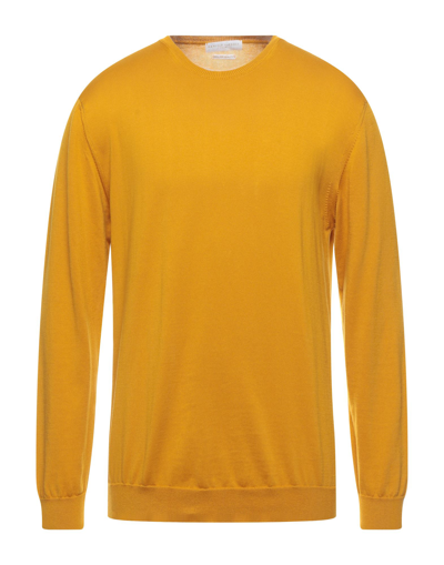 Shop Daniele Fiesoli Man Sweater Ocher Size Xxl Cotton In Yellow