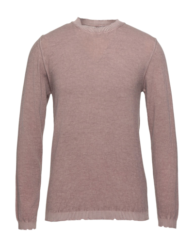 Shop Stilosophy Industry Stilosophy Man Sweater Pastel Pink Size Xxl Cotton