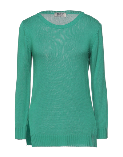 Shop Tsd12 Woman Sweater Green Size L Acrylic, Viscose