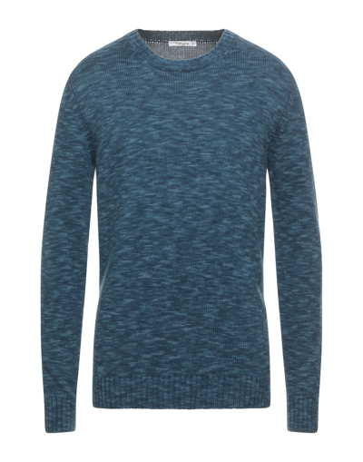 Shop Kangra Cashmere Kangra Man Sweater Slate Blue Size 40 Cotton