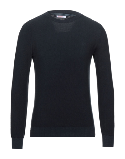 Shop Sun 68 Man Sweater Midnight Blue Size S Cotton