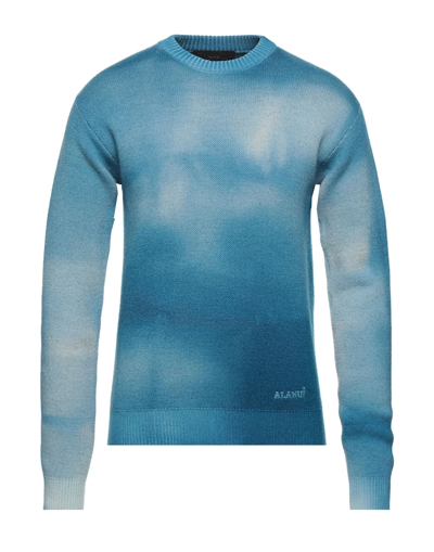 Shop Alanui Sweaters In Pastel Blue