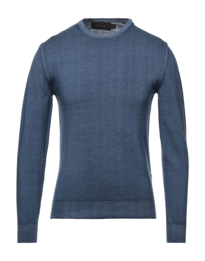 Shop Donvich Sweaters In Slate Blue