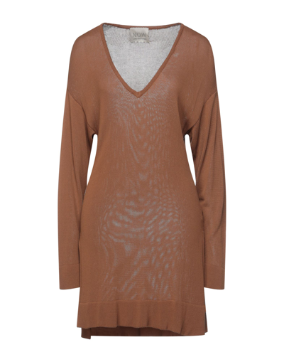 Shop N.o.w. Andrea Rosati Cashmere N. O.w. Andrea Rosati Cashmere Woman Sweater Tan Size S Viscose In Brown