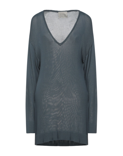 Shop N.o.w. Andrea Rosati Cashmere N. O.w. Andrea Rosati Cashmere Woman Sweater Slate Blue Size S Viscose