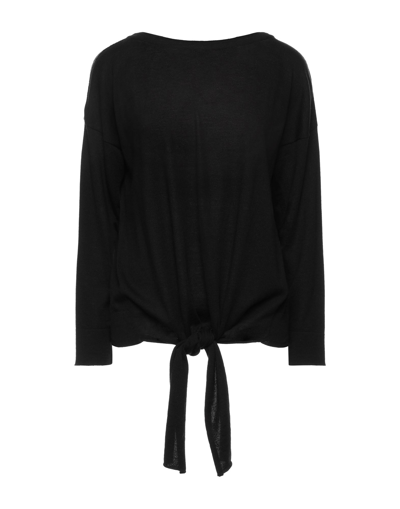 Shop Fabiana Filippi Woman Sweater Black Size 8 Virgin Wool, Cotton, Cashmere, Ecobrass