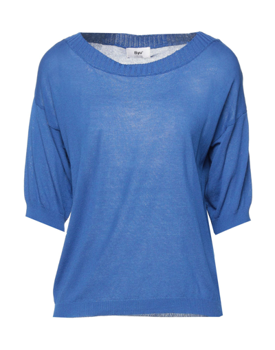 Shop B.yu B. Yu Woman Sweater Bright Blue Size L Viscose, Polyamide